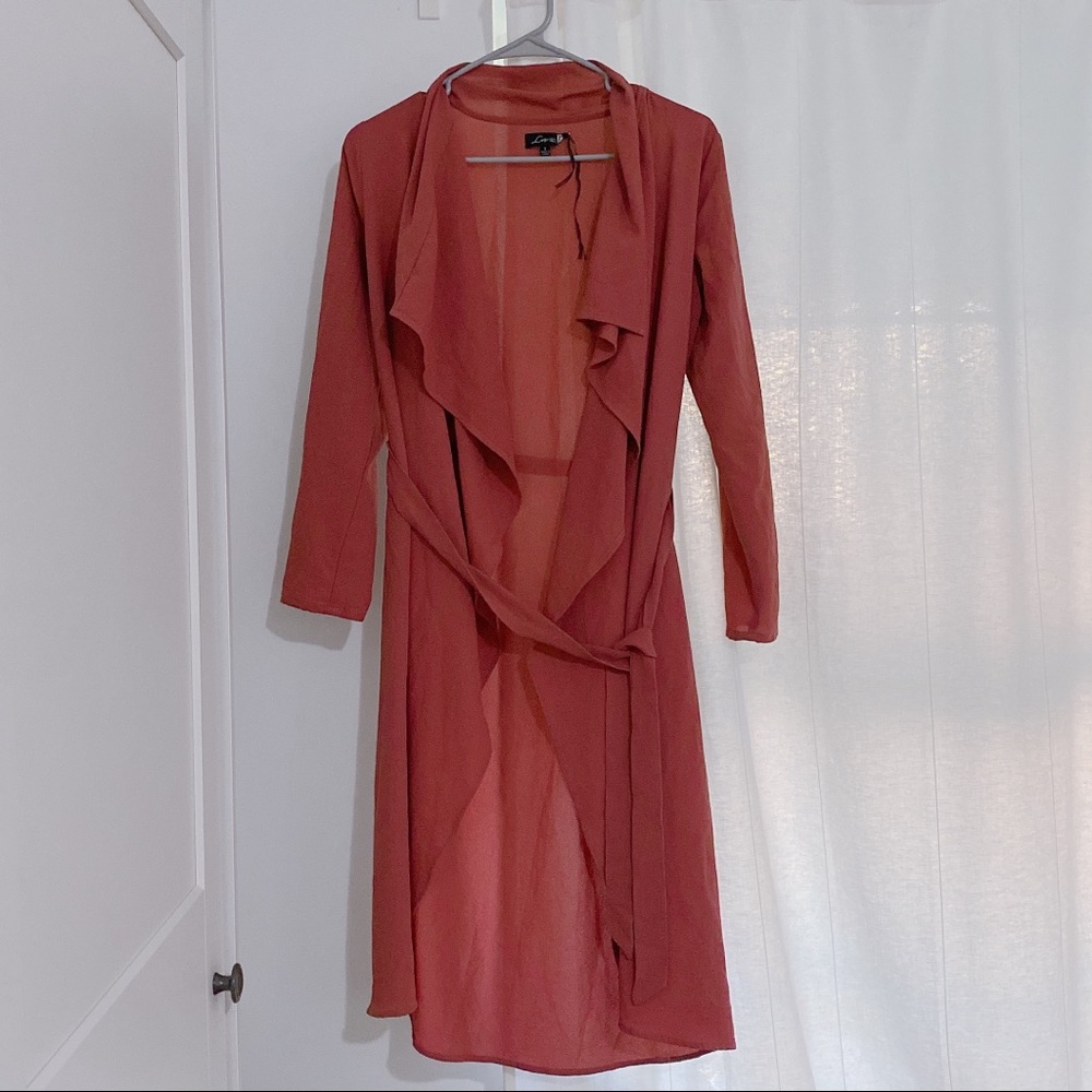 Pink duster jacket - Picture 2 of 5